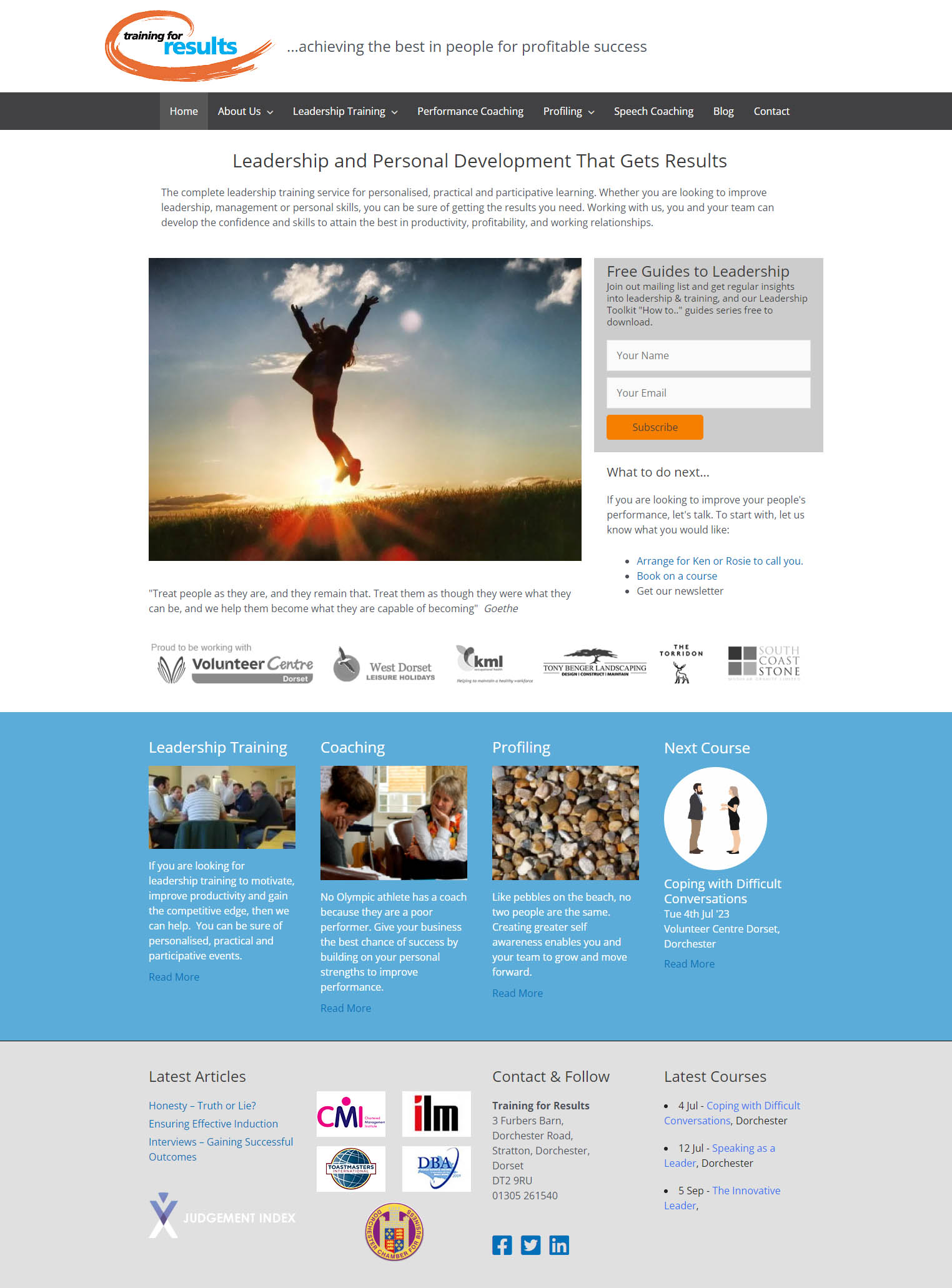 Management & Leadership Training Website